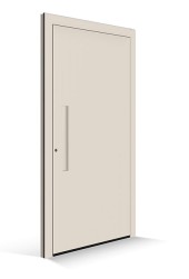 Porta d'ingresso Le Corbusier - Pannello porta blanc ivoire - Modanatura maniglia blanc ivoire
