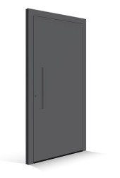 Porta d'ingresso Le Corbusier - Pannello porta gris fonce 31 - Modanatura maniglia gris fonce 31