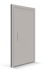 Porta d'ingresso Le Corbusier - Pannello porta gris clair 31 - Modanatura maniglia gris clair 31