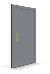 Porta d'ingresso Le Corbusier - pannello porta gris 59 - modanatura maniglia vert clair