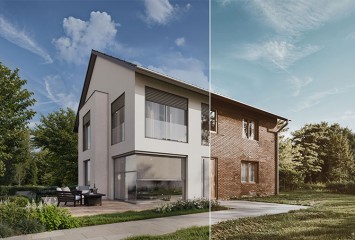 Einfamilienhaus Vorher Nachher Ansicht